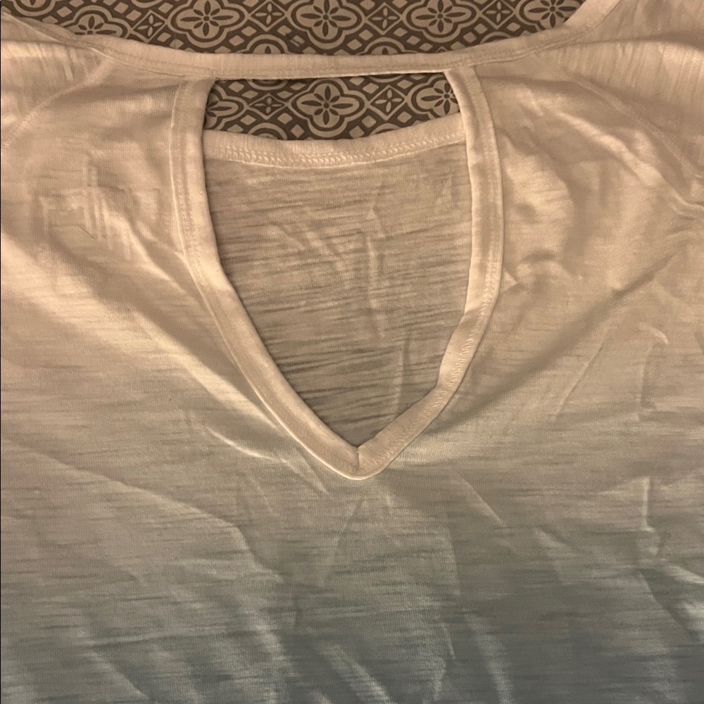 Ladies Guy Harvey Ocean-Themed Blue and White T-Shirt - Picture 4 of 4